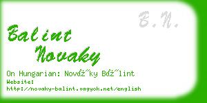 balint novaky business card